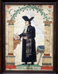 Jødisk folkekunst: Representasjon av en rabbiner av Unknown artist