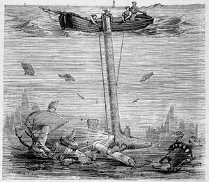 Jobard Underwater Explorer - i "" The Wonders of Science"", av Louis Figuier av Unknown artist