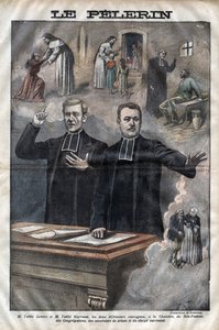 Jules Auguste Lemire (1853-1928) and Hippolyte Gayraud (1856-1911), French ecclesiastics and politicians, deputes -engraving in “Le-Pelerin” of 1899 av Unknown artist