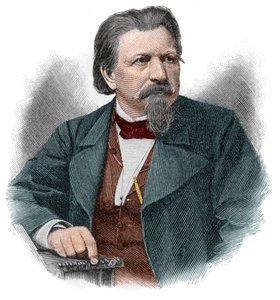 Karl Ferdinand Gutzkow (1811-1878), tysk forfatter, dramatiker og journalist. av Unknown artist