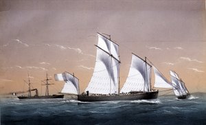 The Universal Fleet - i ""Marines circa 1850"", A.D. av Unknown artist