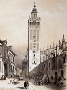 La Giralda, Sevilla, "" Kunstneriske og monumentale Spania av de berømte stedene og monumentene i Spania"" av Don Genaro Perezde Villa av Unknown artist