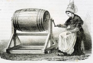 The Normande churn - i "" The wonders of industry"" av Louis Figuier av Unknown artist