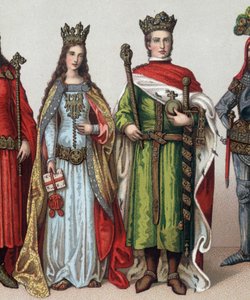 Ladislas II eller V Jagellon (1350-1434), storhertug av Litauen og konge av Polen. Kromolitografi fra 1800-tallet. av Unknown artist
