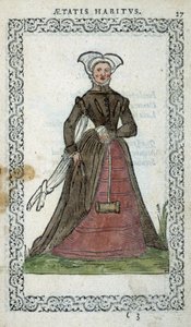 Den engelske kvinnen - i "" Habits et effigies"" av Jean Sulperius av Unknown artist