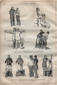 Rettsantropometri eller bertillonnage, metode av Alphonse Bertillon (1853-1914) - Gravering i ""La Science francaise"" av Unknown artist