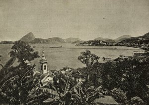 Lapa-stranden, Rio de Janeiro, Brasil, gravering fra fotografi av Vittorio Boron fra L#39;Illustrazione Italiana, år XXI, nr. 14, 8. april av Unknown Artist