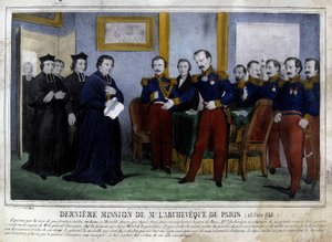 Siste oppdrag fra Archeveque of Paris (25. juni 1848) av Unknown artist