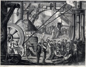 Siste scene av stykket "Les dramas du cabaret" av Dumanoir og Adolphe Dennery (d
