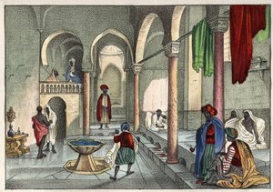 Le bain moure (bain public) à Algiers circa 1830. in” L