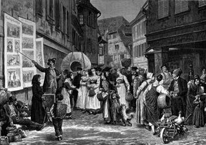 Lammesangeren i Alsace. Gravering i «The Journal of Youth»» av Unknown artist