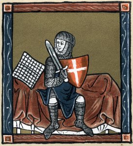Legend Arthurian: Gauvain-ridderen på den magiske sengen. I "History of French Literature" av Hermann Suchier av Unknown artist