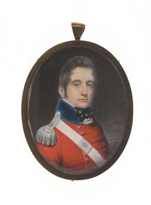 Løytnant Charles Augustus Elderton (1789-1841), 9. Madras Native Infantry, 25. februar 1811 (miniatyr på elfenben) av Unknown artist