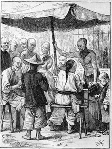 Livet i Kina på 1800-tallet: Uteservering. av Unknown artist