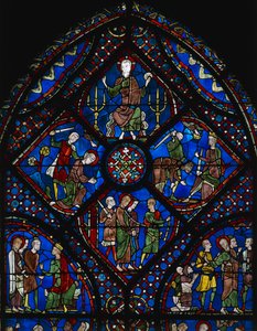 Life of St James the Greater, øvre del av vinduet, glassmalerier (1100-tallet), Chartres-katedralen (Unescos verdensarvliste av Unknown artist