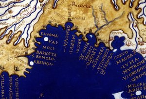 Liguria. Atlasmanuskript fra Berlinghieri fra 1400-tallet. av Unknown artist