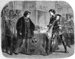 Louis XI and Charles the Temeraire in Peronne (Italy), October 1468. av Unknown artist
