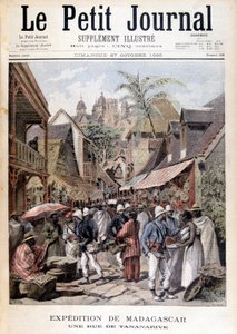 Madagaskar-ekspedisjonen: en gate i Tananarive - i "" Le Petite Journal"" av 27.11.1895 av Unknown artist