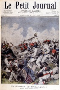 Madagaskar-ekspedisjonen: ta av en leirhova - i "" Le Petite Journal"" av 02.06.1895 av Unknown artist