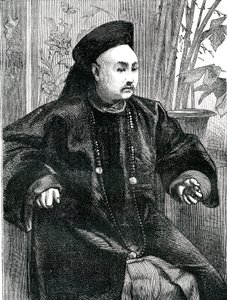 Mandarin Tchung Hao (Chung How), gravering 1868 av Unknown artist