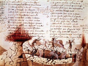 Manuskript til "Den guddommelige komedie" av Dante Alighieri: Helvete av Unknown artist