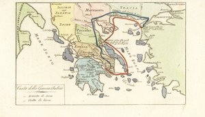 Kart over antikkens Hellas av Unknown artist