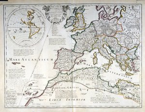 Kart over Europa. Tidlig på 1600-tallet. av Unknown artist