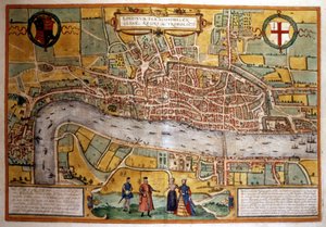 Kart over London på 1500-tallet. av Unknown artist