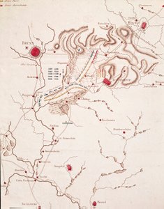 Kart over Austerlitz-slaget, 2. desember 1805 av Unknown artist