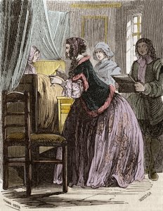 Marquise de Brinvilliers poisoning the patients of the Hotel Dieu in Paris. av Unknown artist