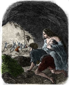 Massakrer av Vaudois på 1500-tallet. av Unknown artist
