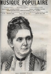 Mathilde Marchesi (1821-1913) tysk mezzosopran - gravering i "" Populærmusikk""" berømt ukeavis - 1882 av Unknown artist