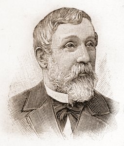 Medlemmer av Academie Francaise i 1895: portrett av Alfred Mezieres (1826-1915), litteraturhistoriker, fransk politiker og essayist. av Unknown artist