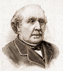 Medlemmer av Academy Francaise i 1895: portrett av Albert, hertug av Broglie (1821-1901), fransk historiker og politiker. av Unknown artist
