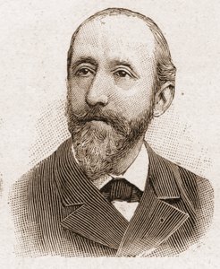 Medlemmer av Academy Francaise i 1895: portrett av Jules Claretie (1840-1913), fransk romanforfatter, dramatiker og kritiker. av Unknown artist