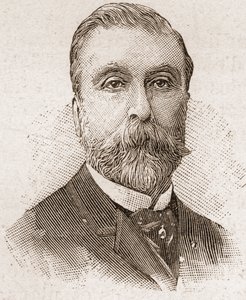 Members of the Academy Francaise in 1895: portrait of Ludovic Halevy (1834-1908), French playwright, librettist and novelist. av Unknown artist