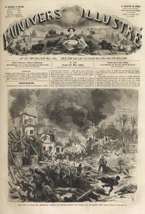 Mendoza, Argentina - Earthquake of 1861 - Seisme de 1861 a Mendoza - Argentina - 20 March 1861 - The Illustrous Universe in 1861 - av Unknown artist