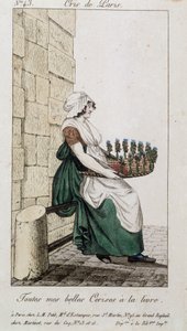 Forhandler av kirsebær - i "" Cris de Paris"", deb. 1800-tallet av Unknown artist