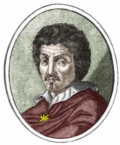 Michelangelo Merisi dit il Caravaggio or Caravaggio (1569 - 1609), engraving 17th century. av Unknown artist