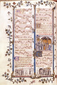 Missal of Saint Denis, ca 1350. Miniatyr som viser Clotaire (Clothaire) og Dagobert. av Unknown artist