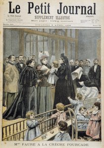 Mme Faure ved Fourcade barnehage - i "" Le Petite Journal"" av 05.04.1896 av Unknown artist
