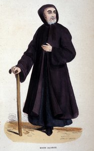 Moine Jacobite. Gravering fra et album på religiøse ordre, Paris av Unknown artist