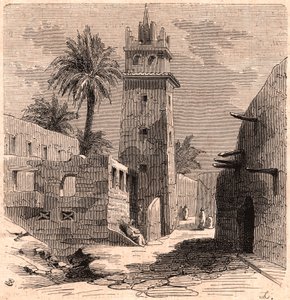 Moske i den gamle Biskra (Biskra) i Algerie i 1866 av Unknown