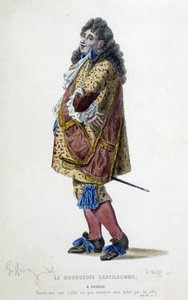 Mr. Jourdain i Molières «Den borgerlige gentleman» av Unknown artist