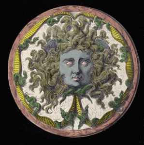 Mytologi: representasjon av Medusa, en av de tre Gorgonene. av Unknown artist