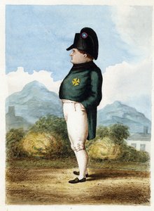 Napoleon Bonaparte på øya Saint Helena - Ukjent artillerioffiser - 1817 - Akvarell på papir - 30x22,6 - Privat samling av Unknown artist