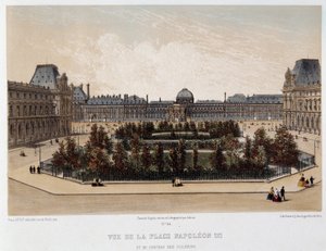 Napoleon III-plassen og Tuileries-palasset av Unknown artist