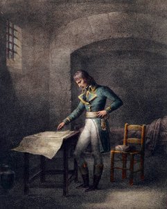 Napoleon I Bonaparte (1769-1821) ved fortplassen i Antibes 10. august av Unknown artist