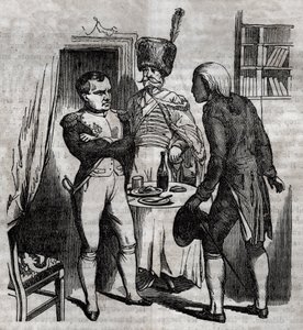 Napoleon I in the presence of Jean Nicolas Corvisart (1755-1821) doctor english engraving in “La Sante Universelle - Guide Medical des Families”” 1852 av Unknown artist