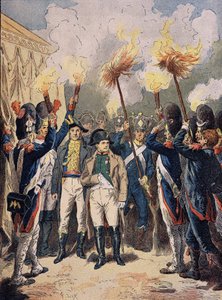 Napoleon og hans hær, i desember 1805, kvelden for Austerlitz. av Unknown artist